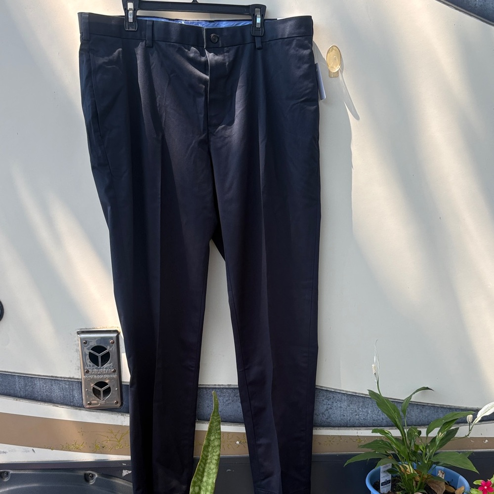 Brooks Brothers Navy Dress Pants - Classic Pleated Front